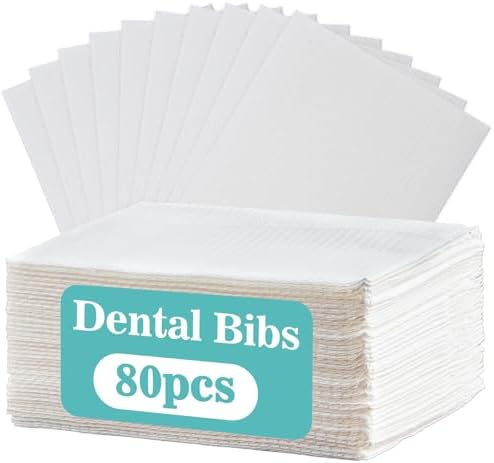 MAQIHAN 75pcs Dental Bibs Disposable - White Dentist Bib for Nail, Tattoo by MaqiIhanCustomOfficial