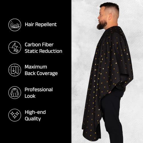 Barber Strong The Barber Cape Haircut Cover for Men, Hair Repelling and Static-Reducing Material, Water Resistant Fabric - Image 4