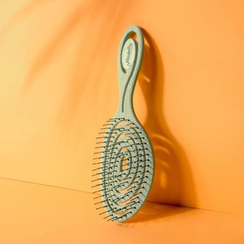 Ninabella Detangler Brush - No Tangle Hair Brush for Women, Fine, Thick and Long Hair - Hairbrush for Wet and Dry Hair, Gentle on the Scalp - Green - Image 5