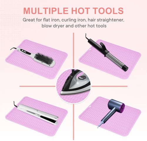 Suafrnut Oversize Silicone Heat Resistant Mat for Hair Tools(14.2" x 11") - Image 5