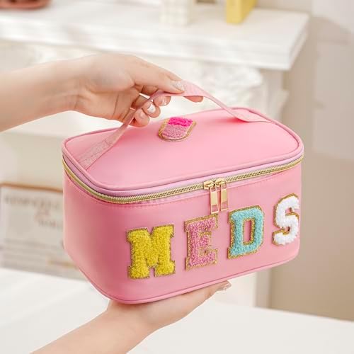uekeboag Chenille Letter MEDS Nylon Makeup Bag(16Beige) - Image 5