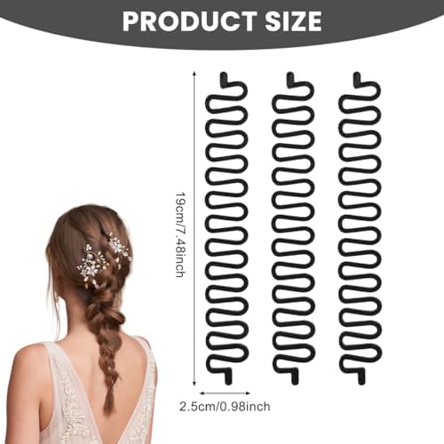 6PCS Hair Braiding Tool Hair Styling Accessories Kit Womens Hair Styling Clip DIY French Hair Braiding Tool Roller Bun Maker French Centipede Braiders Hairstyle Braid Tool for DIY Hairstyle Favors - Image 2