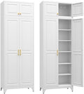 SteeLoong 90”Metal Pantry Storage Cabinet with Doors & 5 Adjustable Shelves by Steeloong
