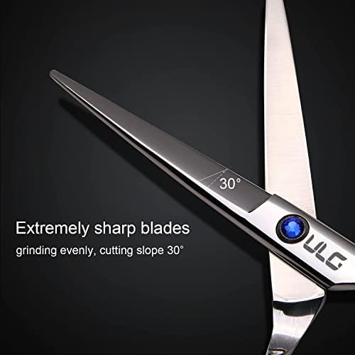 Hair Cutting Scissors, ULG Professional Hair Scissors 6.5 inch Right-Hand Razor Edge Barber Shears Salon Hair Cutting Shears Made of Japanese Stainless Steel, Hand Sharpened Blue - Image 5