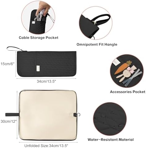 KarSyon Hair Tools Organizer Travel Case Hot Tool Heat Resistant Mat 2 in 1 - Image 5