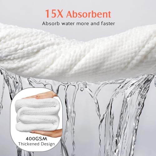 YFONG 2 Pack Large Microfiber Hair Towel Wrap for Women, Quick Dry Turban - Image 2