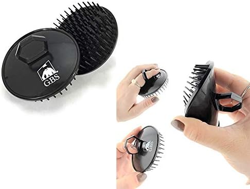 G.B.S Easy to Hold Hair Scalp Shampoo Brush Scrubber, 4 Black, 4 Red, Pack of 8 - Image 3