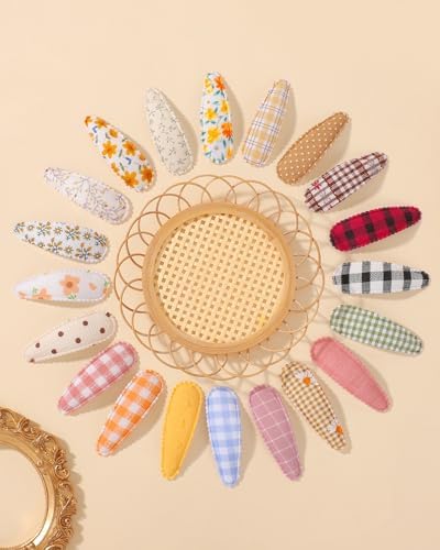 doboi Toddler Hair Clips for Girls Baby Barrettes-40PCS Gingham Floral - Image 6