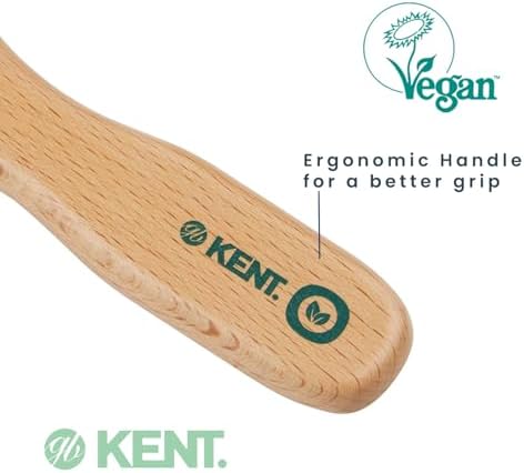 Kent V02 Vegan Boar Bristle Hair Brush with Nylon Pins, Organic Hair Brush for Styling and Detangling, Paddle Brush Ideal for All Hair Types (Small) - Image 7