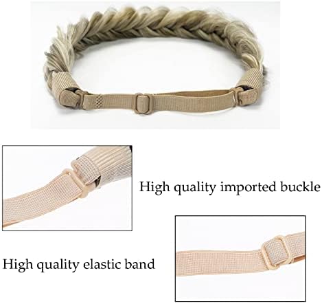 Synthetic Hair Braided Headband Classic Wide Strands Wedding Disorderly Fluffy Braids Wig Band Women Beauty Accessory - Image 5