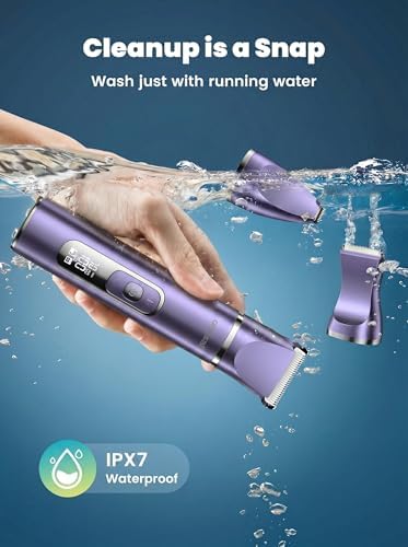 oneisall 4 in 1 Dog Grooming Kit with LCD Display Purple - Image 6