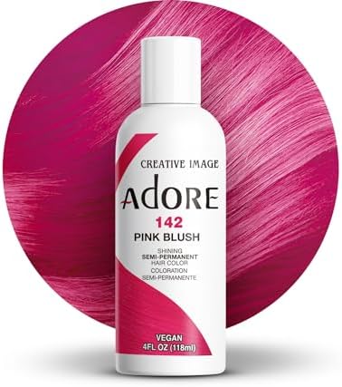 Adore Semi Permanent Hair Color, 142 Pink Blush, 4 Fl Oz by Adore