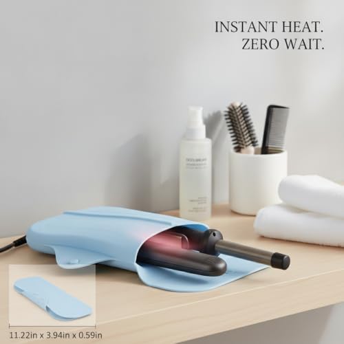 Silicone Heat Resistant Pouch for Hair Styling Tools, Travel Storage Bag for Curling Iron & Straightener, Compact Organizer Case - Image 3