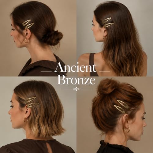 Chinco Ancient Bronze 24 Pcs Double Grip Hair Metal Snap Clips,2 Inch - Image 4