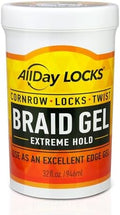 AllDay Locks Braid Gel Extreme Hold, Moisturizing Edge Control, 32 Oz Jar by AllDayLOCKS