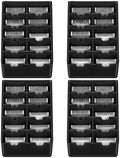 4 Pack Black Clipper Blade Holder 10 Slot Clipper Razor Blade Rack Storage Tray Caddy Grooming and Barber Holder Organizer Case and Stylist Station Accessories by Yiyiring