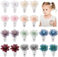 YHXX YLEN 20PCS Chiffon Flower Hair Clips Handmade Wrapped Snap Hair Clips by YHXXYLEN