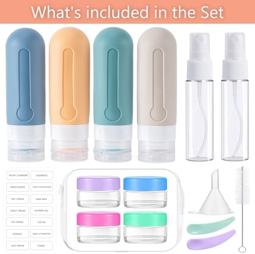 MODENGKONGJIAN 16 Pack Travel Bottles for Toiletries,TSA Approved Silicone Squeezable Travel Shampoo Bottles, 3oz Leak Proof Refillable Toiletry Cosmetic Containers（16 Pcs/Light Yellow） - Image 2