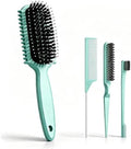 Curl Defining Brush, Curly Hair Brush, Slick Back Hair Brush, For Combing and Shaping Curls in All Hairstyles to Reduce Pulling (Green) by Unknown