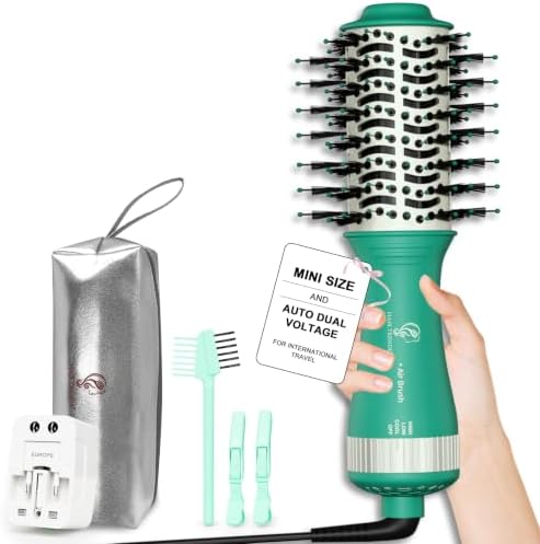 4-in-1 Travel Dual Voltage Blow Hair Dryer Brush by HairTrends