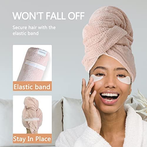 Chloven Jumbo Large Microfiber Hair Towel Wrap for Women Thick Hair - Image 2