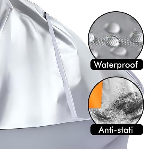 Hair Cutting Barbers Cape, Haircut Umbrella Capes for Adults Kids, Adjustable Hairdressing Apron Cape for Hair Cutting (Includes 1PCS Black Comb) - Image 5