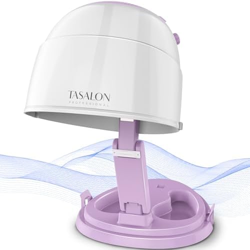 TASALON 1875W Ionic Hooded Hair Dryer Bonnet with 3 Heating Settings,Purple by TASALON