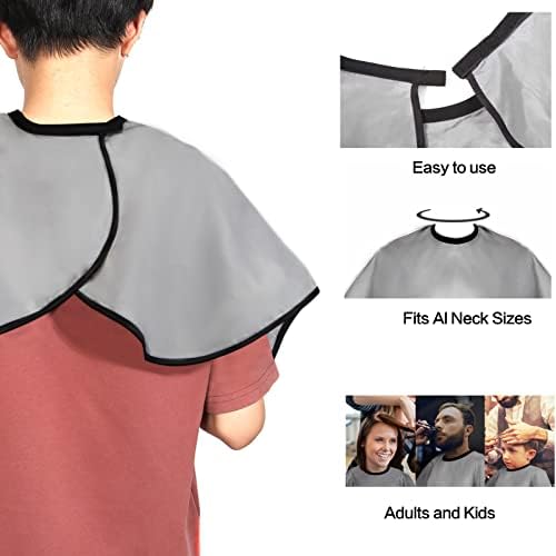 Short Barber Cape,Salon Apron for Hair Cutting Dye Coloring,Black - Image 6