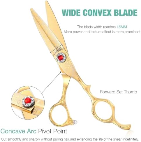 JASON Hair Cutting Scissors Shears - 6" Professional Salon Barber Slide Cut - Image 4