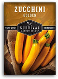Golden Zucchini Seeds for Planting - 1 Pack by SurvivalGardenSeeds