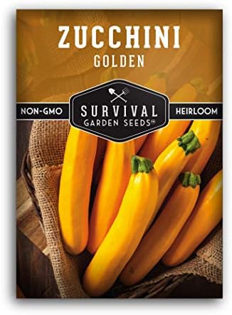 Golden Zucchini Seeds for Planting - 1 Pack by SurvivalGardenSeeds