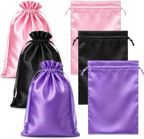 6Pcs Wig Bags with Satin Drawstring Wig Storage Bags by Unknown