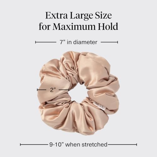 Kitsch Pillow Satin Scrunchies for Women - Blush, 4pcs - Image 6