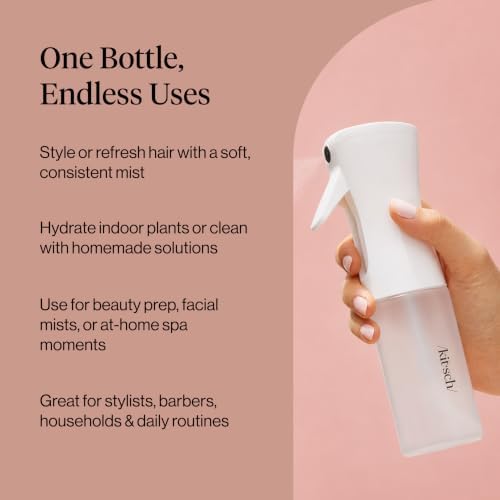 Kitsch Large Continuous Spray Bottle for Hair – White, 180ml - Image 6