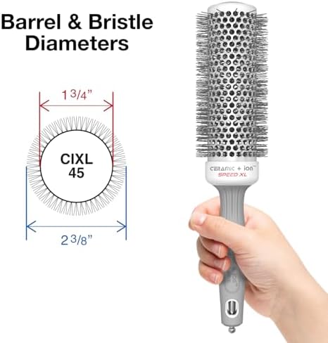 Olivia Garden Ceramic + Ion Speed XL - Extra-Long Round Thermal Hair Brush - Not Electrical - Professional Blowout Brush for Normal to Thick Hair - Image 2