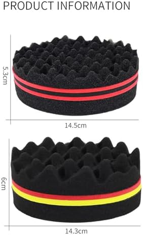Hair Sponge Set,Afro Brush, Magic Curl Glove, Metal Pick Comb, and Twist Comb for Hairstyling (Black-6Pcs) - Image 4