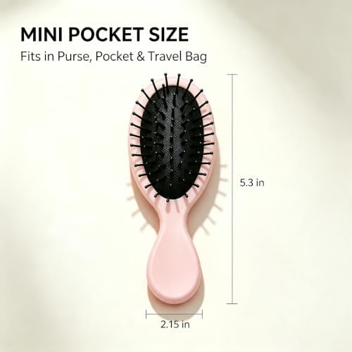 12 pcs Mini Hair Brush,Travel Detangling Brush - Image 2