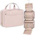 NISHEL Travel Toiletry Bag for women, Portable Hanging Organizer for Family-Sized Shampoo, Conditioner, Brushes Set, Makeup Accessories, Extra Large Size, Pink by NISHEL
