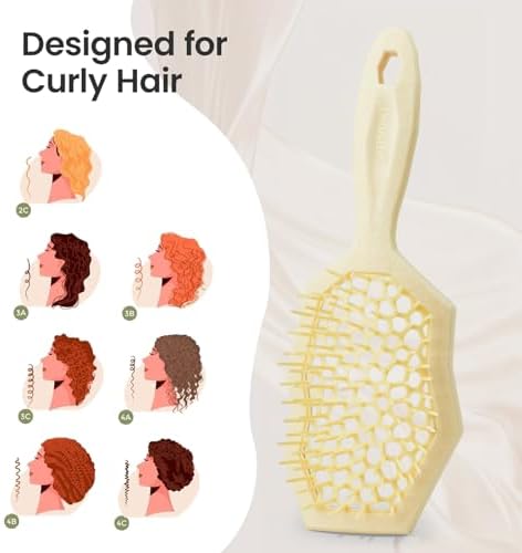 AIMIKE Glacier Detangler Brush for Curly Hair, Wet & Dry Hair Brush - Image 4