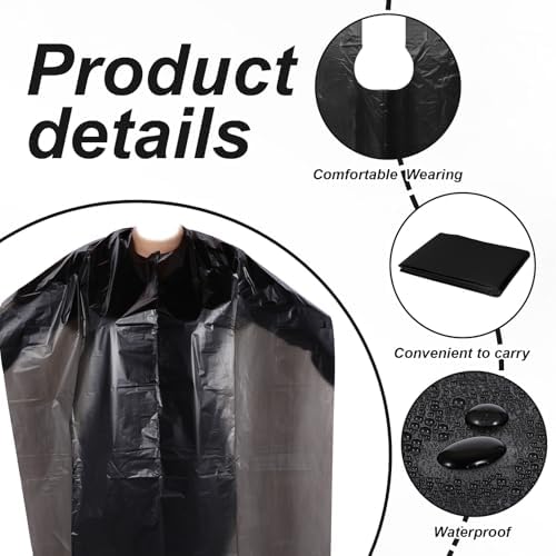 100 Pcs Disposable Barber Cape Waterproof Salon Cape Hair Cutting Hair Dye Capes for Hairstylist Disposable Aprons Adults - Image 3