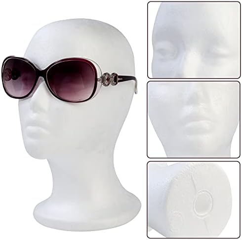 BALABALA 3 Pcs Foam Wig Head, Female Styrofoam Mannequin Hairpieces Stand Holder Cosmetics Model Head Wig Display for Style, Model, Display Hair, Hats, Hairpieces, Mask , Salon and Travel - Image 3