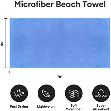 JML Microfiber Bath Sheet with Hanging Loop, 35" x 70", 2 Pack - Image 2