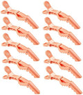 10pcs/set Multicolor Croc Alligator Clips - Transparent Plastic Hair Styling Sectioning Barrettes - Non Slip Professional Salon DIY Accessories - Hairpins (10pcs-Orange) by Liasun