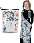 Microfiber Hair Towel Wrap for Women - Anti-Frizz Quick Dry Hair Wrap for Long Hair - Hair Towels for Women, Hair Drying Towel Wrap-Teal Butterfly Floral by BlairCo
