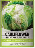 Gardeners Basics Cauliflower Seeds for Planting - (Snowball Y Improved) is A Great Heirloom, Non-GMO Vegetable Variety, 1 Gram Seeds Great for Outdoor Spring, Winter and Fall Gardening by GardenersBasics