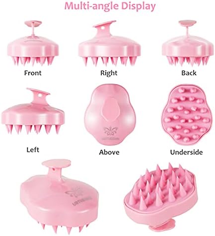 URTHEONE Soft Silicone Hair Scalp Massager Shampoo Brush for Wet Dry Oily Curly Straight Thick Thin Rough Long Short Natural Men Women Kids Pets Hair Care Tools（Pink - Image 5