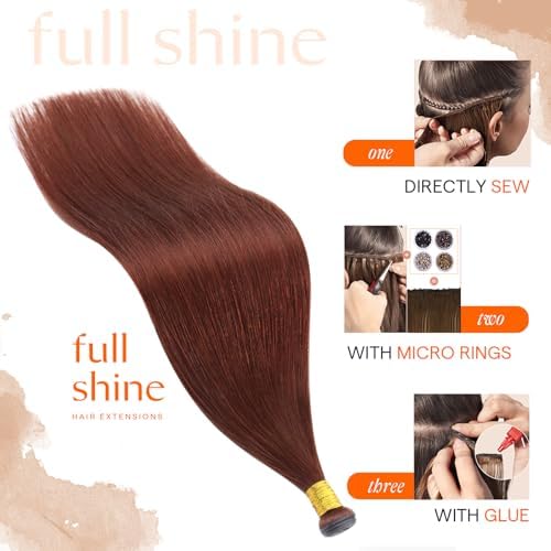 Full Shine Genius Weft Hair Extensions Sew In for Women 24 Inch 80g - Image 3