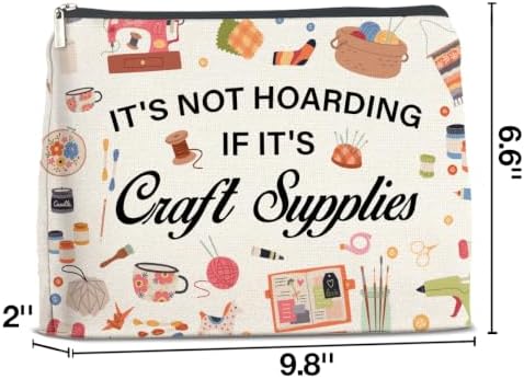 LyoGao Crafting Makeup Bag, Crafting Lover Gifts Cosmetic Bag for Women - Image 2