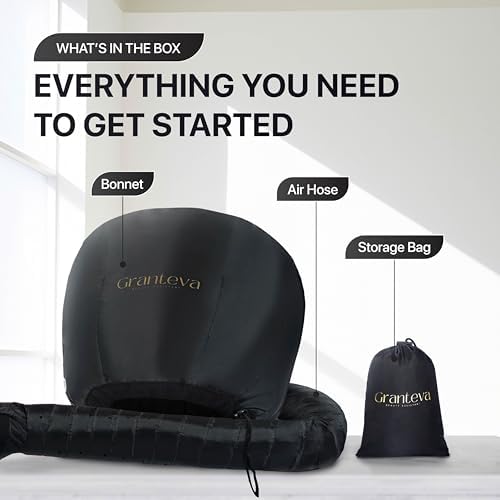 Hooded Hair Dryer Attachment w/A Headband Integrated That Reduces Heat Around Ears & Neck - Hair Dryer Hooded Diffuser Cap for Curly, Speeds Up Drying Time, Deep Conditioning At Home - Portable, Large - Image 5