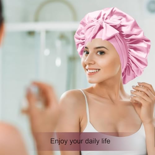 Silk Bonnet for Sleeping Women Satin Cap Reduce Frizz & Hair Breakage - Image 5